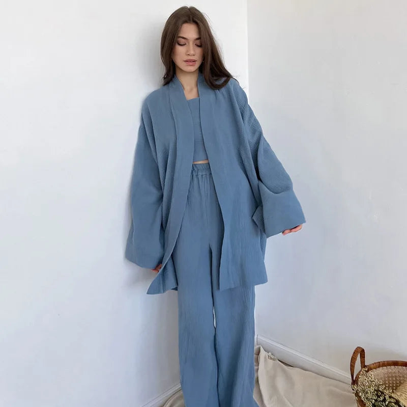 Cotton Crepe Pyjama Set