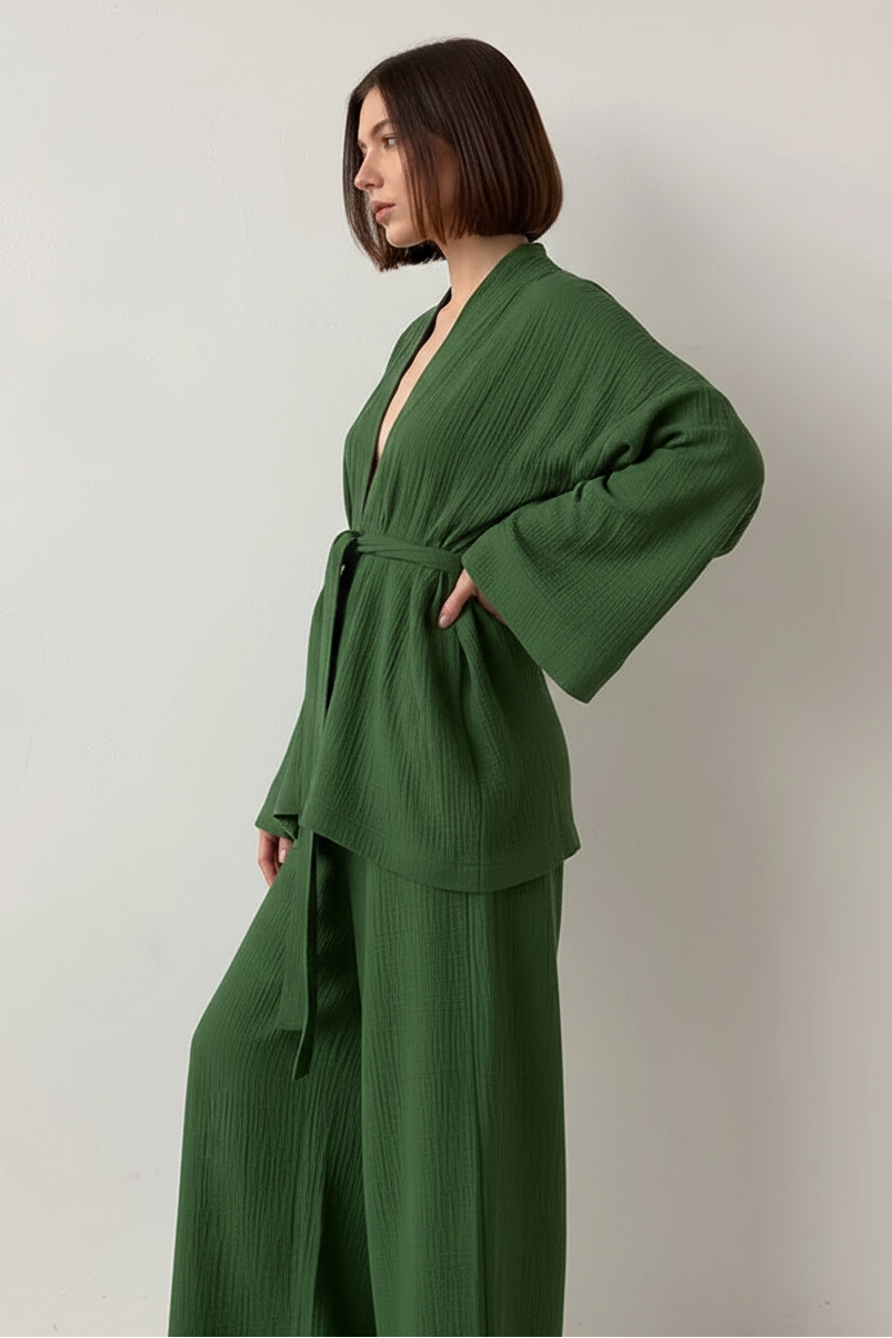 Cotton Crepe Pyjama Set