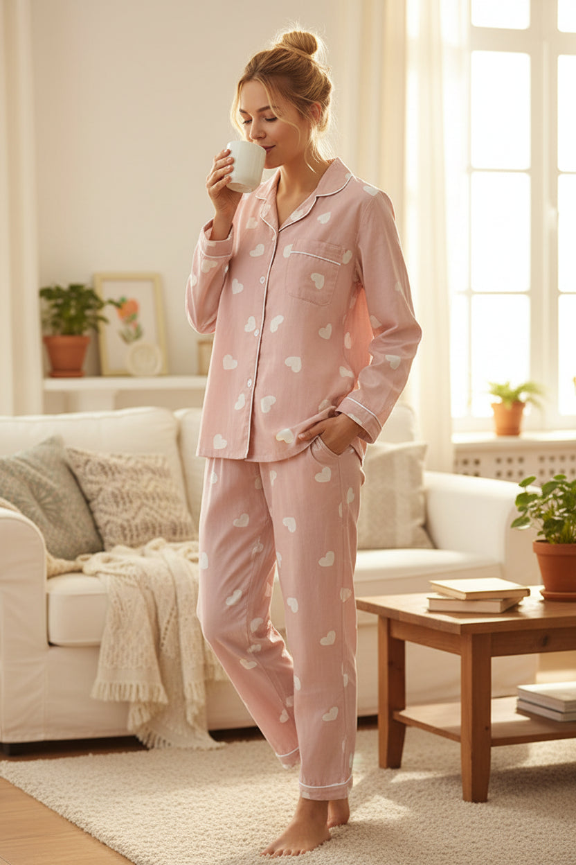 Sweet Floral Cotton Pyjama Set