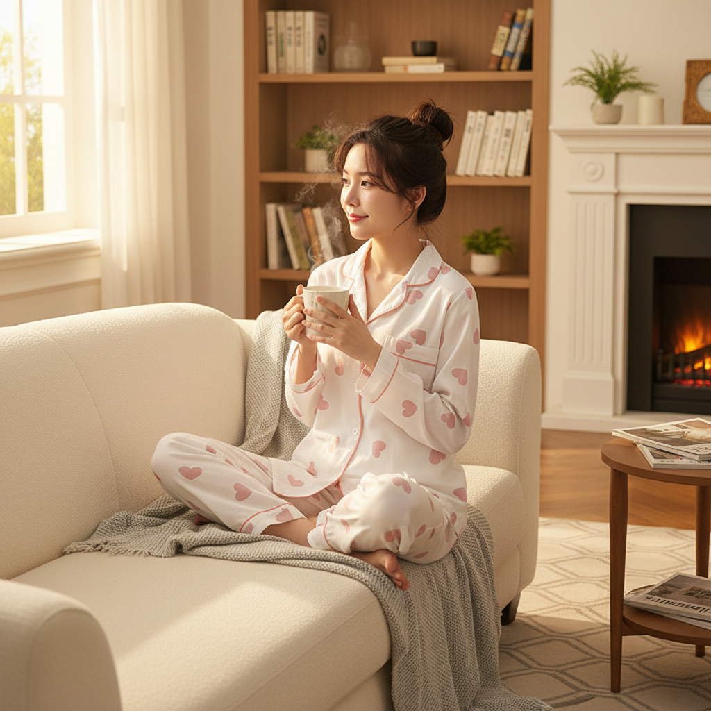 Sweet Floral Cotton Pyjama Set
