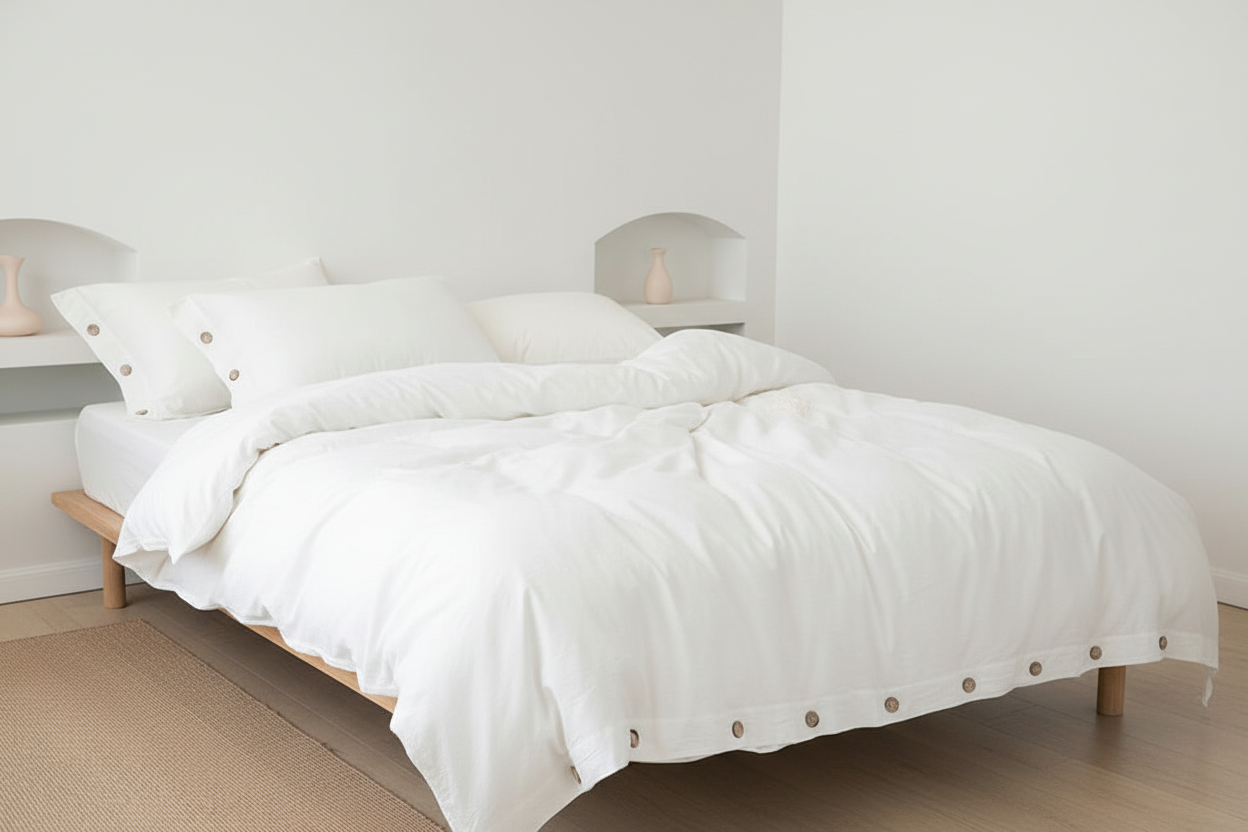 400TC Solid Cotton Duvet Set