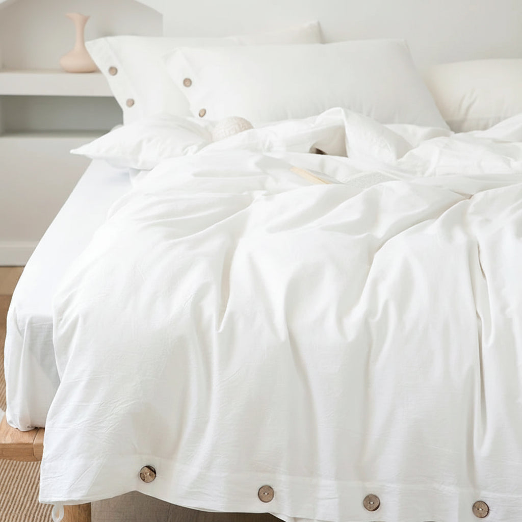 400TC Solid Cotton Duvet Set