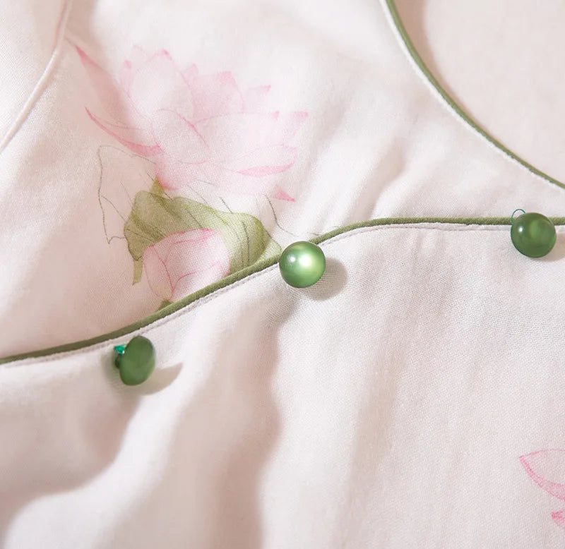 Floral Bamboo Cotton Pyjama Set