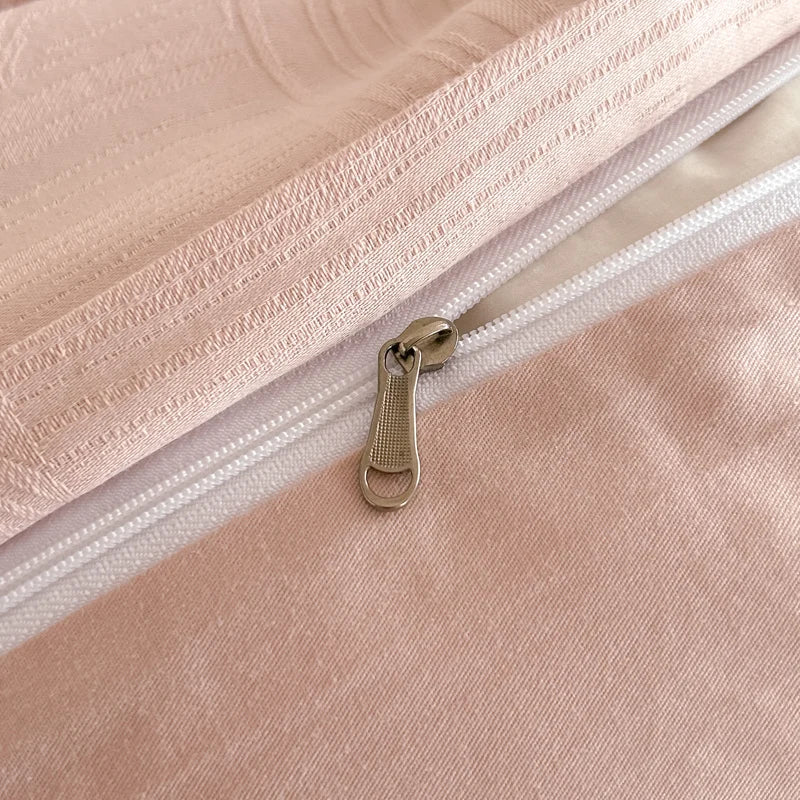 A-Class 100% Cotton Jacquard Bedding Set Single Double Queen King Size Duvet Cover Bedsheet Pillowcase Luxury Quilt Cover Set