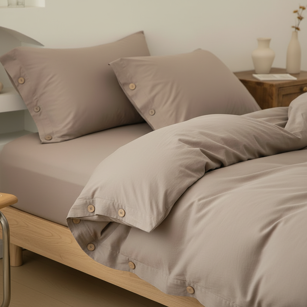 400TC Solid Cotton Duvet Set