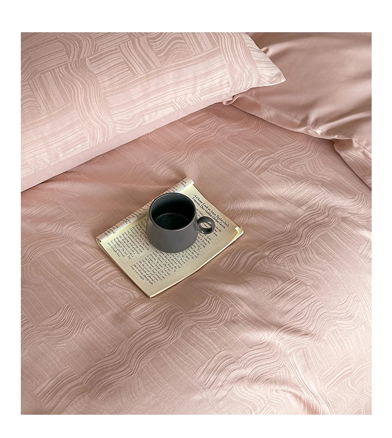 A-Class 100% Cotton Jacquard Bedding Set Single Double Queen King Size Duvet Cover Bedsheet Pillowcase Luxury Quilt Cover Set
