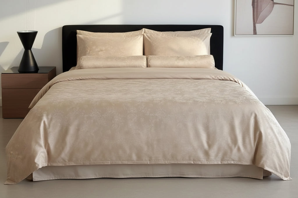 Premium Jacquard Cotton 4-Piece Quilt Cover Set