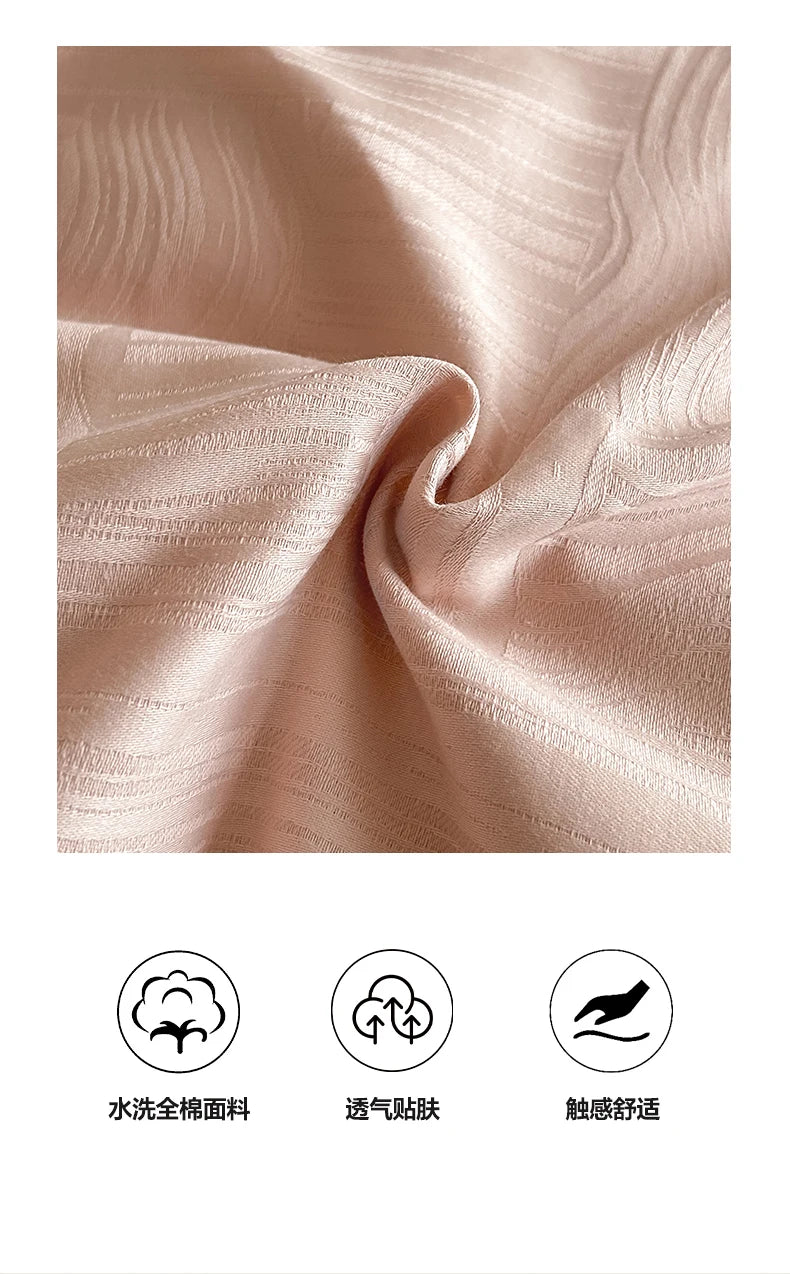 A-Class 100% Cotton Jacquard Bedding Set Single Double Queen King Size Duvet Cover Bedsheet Pillowcase Luxury Quilt Cover Set