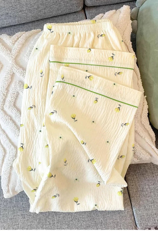 Floral Button-Up Sleepwear Set