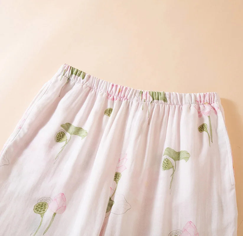 Floral Bamboo Cotton Pyjama Set